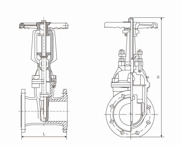 明（míng）杆彈性座封閘閥(圖1)