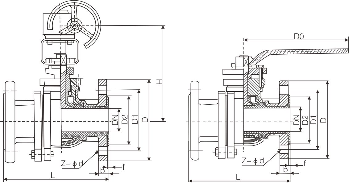 襯（chèn）氟高性能球閥QG41F46(圖（tú）1)